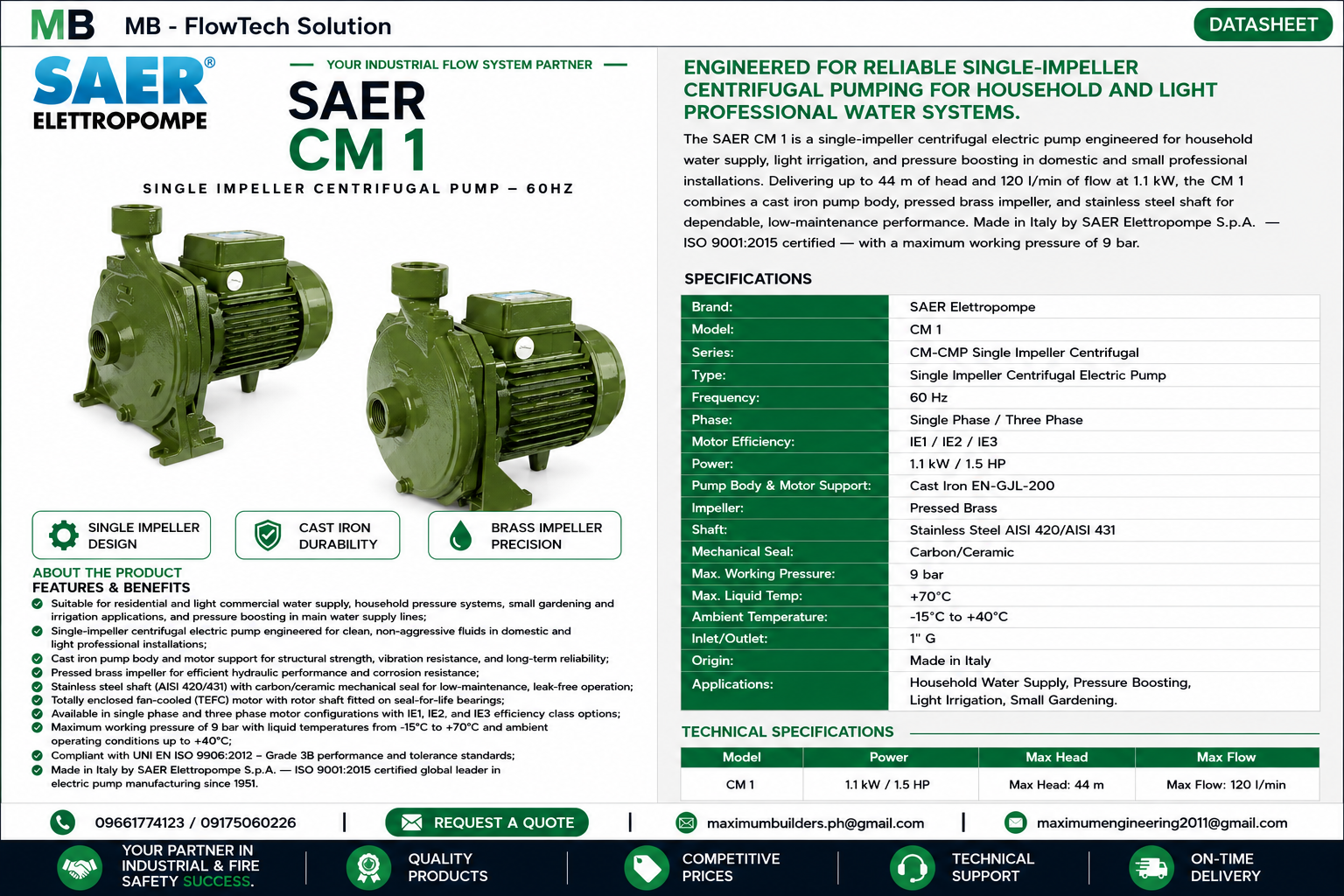 CM 1 Brochure