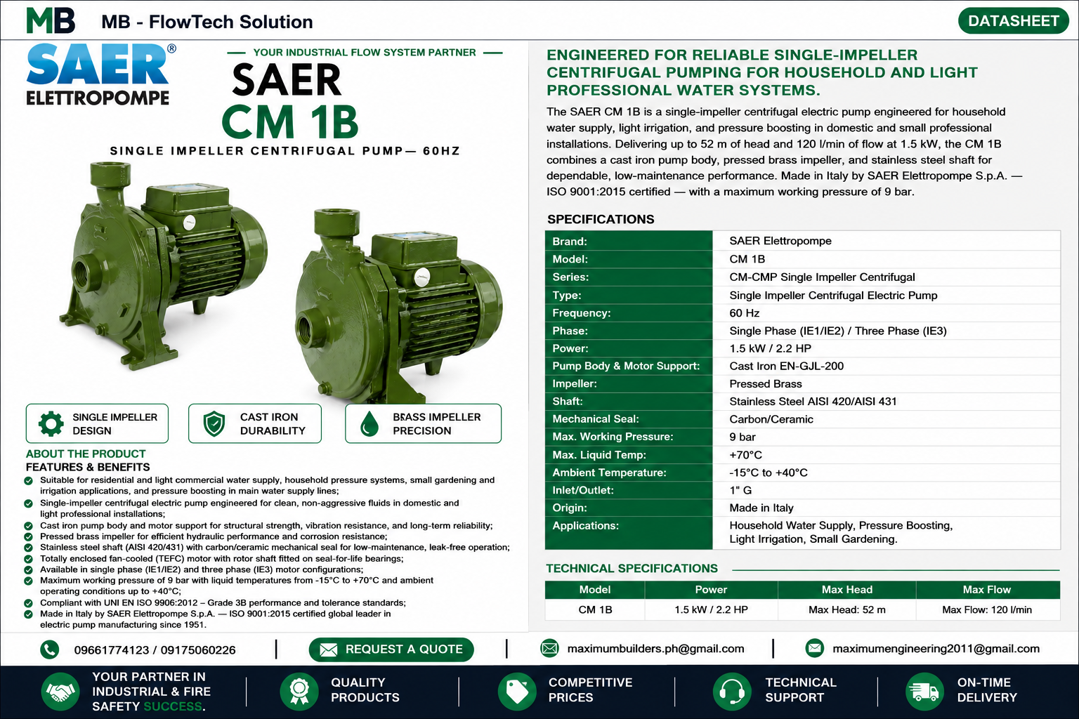 CM 1B Brochure