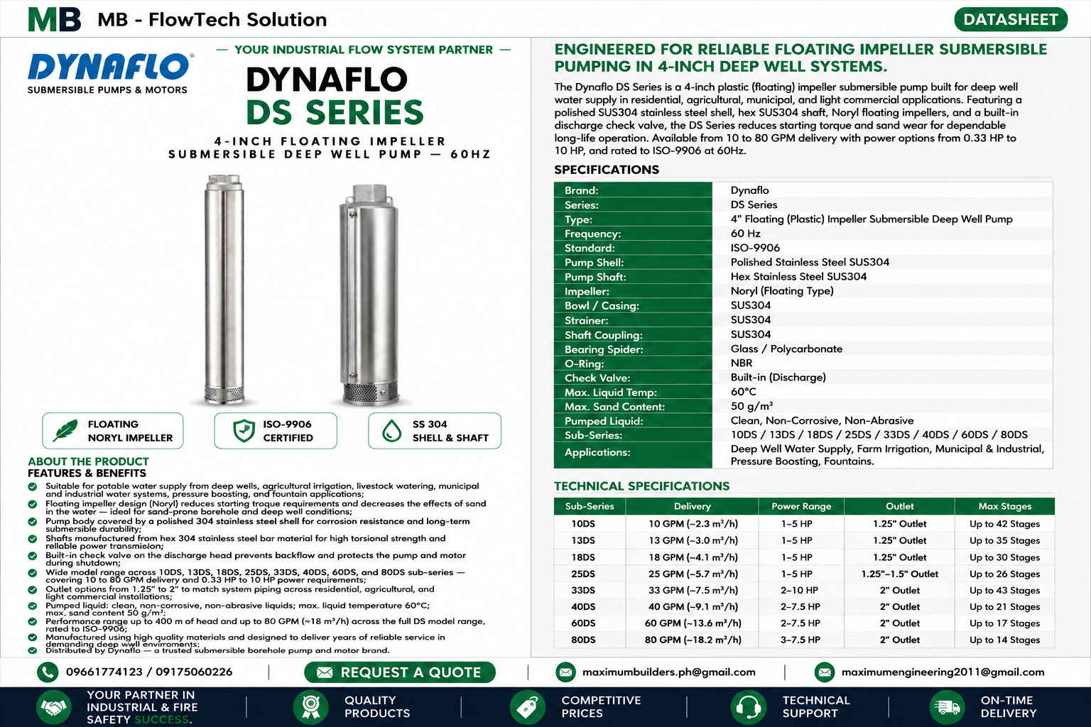 DS Series 4" Floating Impeller Well Brochure