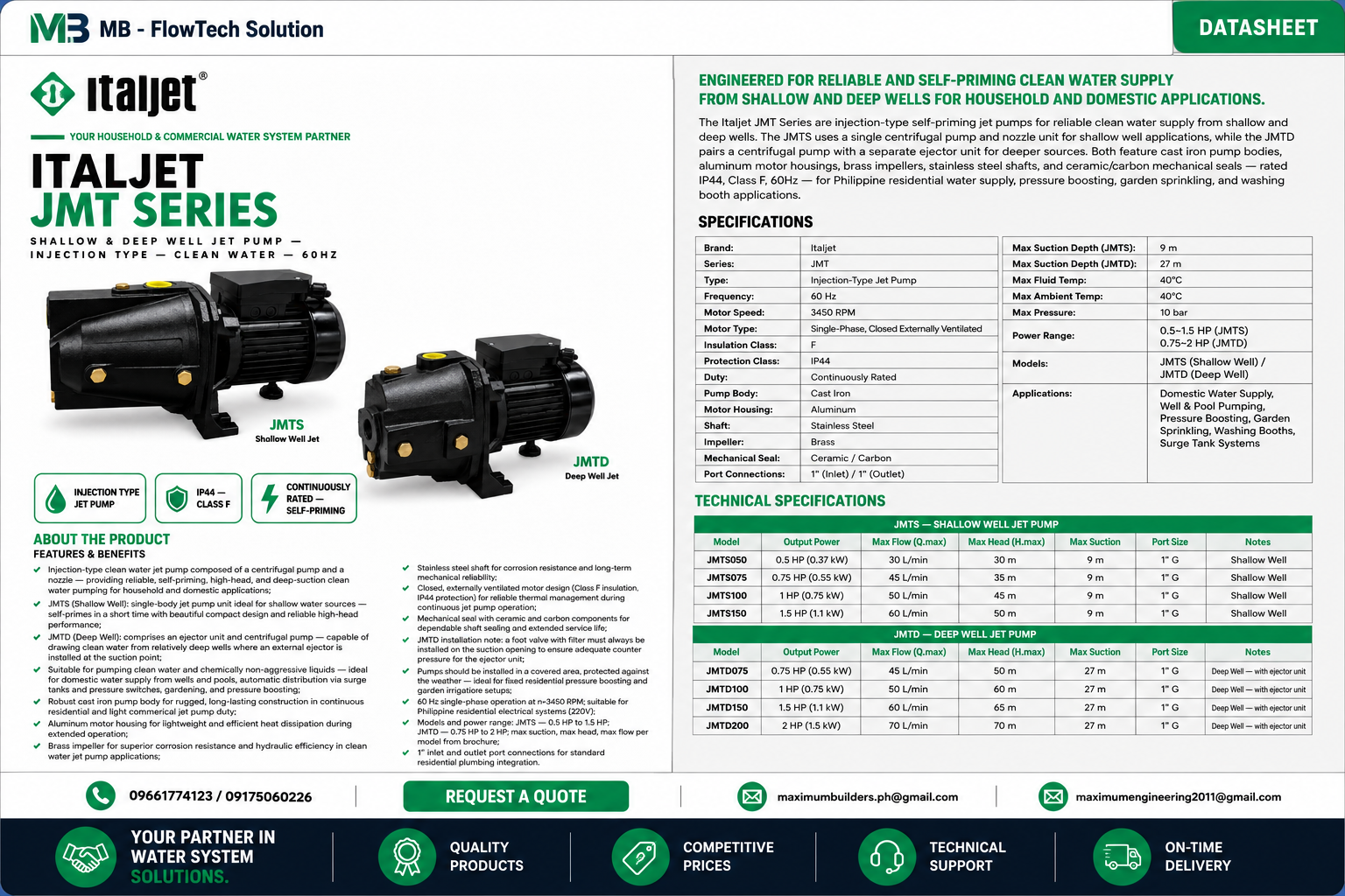 JMT Series Brochure