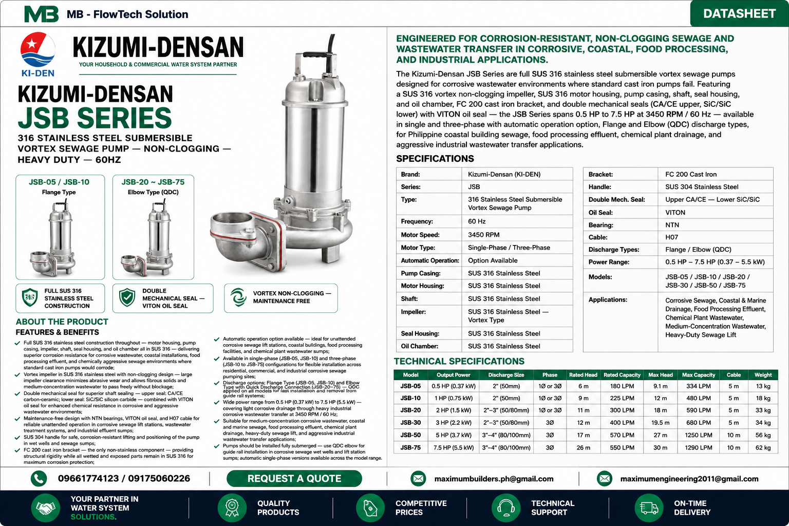 JSB Series Brochure