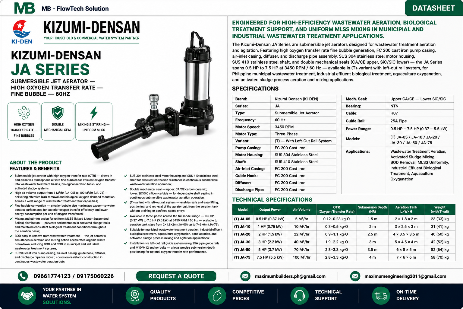 JA Series Brochure