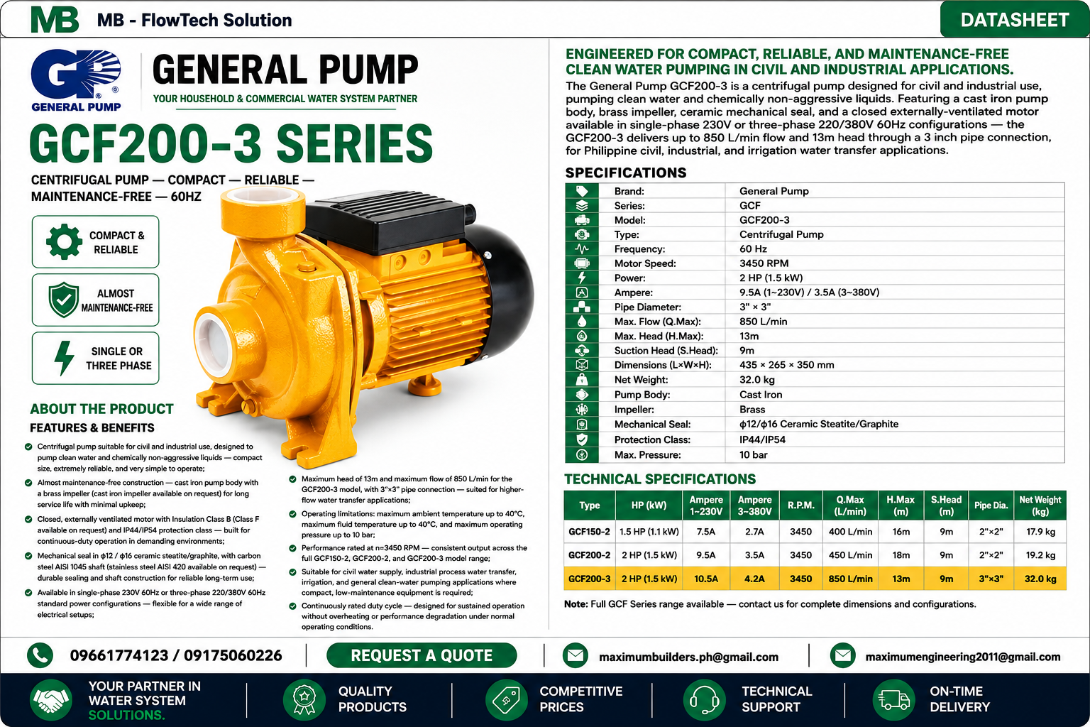 GCF200-3 Brochure