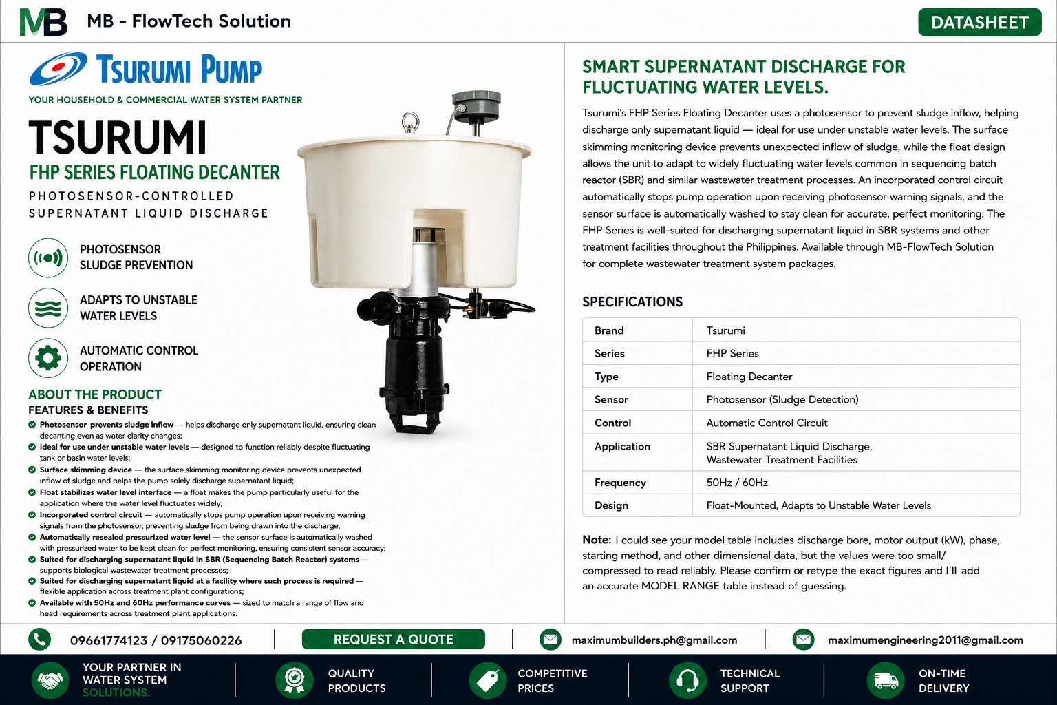 Floating Decanter (FHP) Brochure