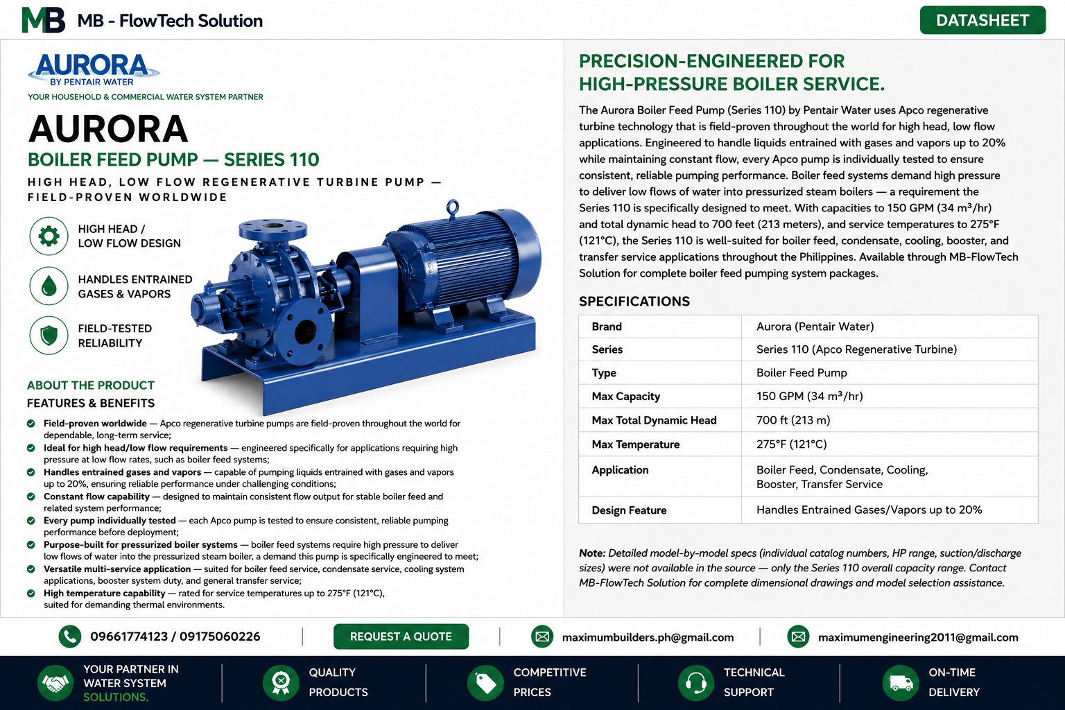Boiler Feed Pump Brochure