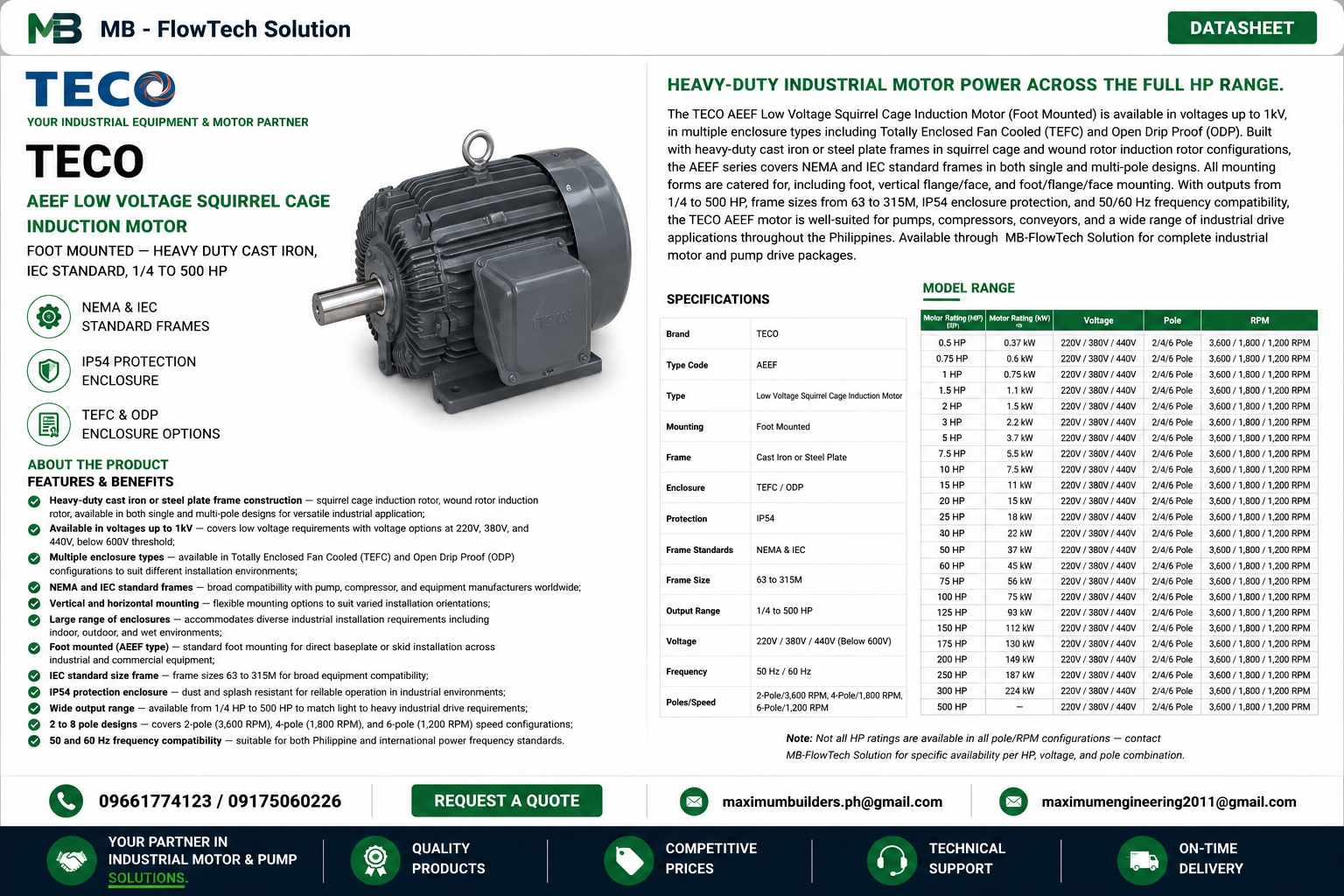 AEEF (Foot Mounted) Brochure