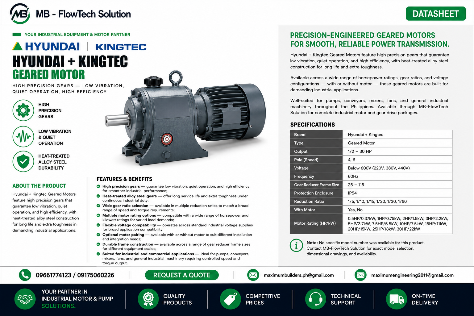 Geared Motor Brochure