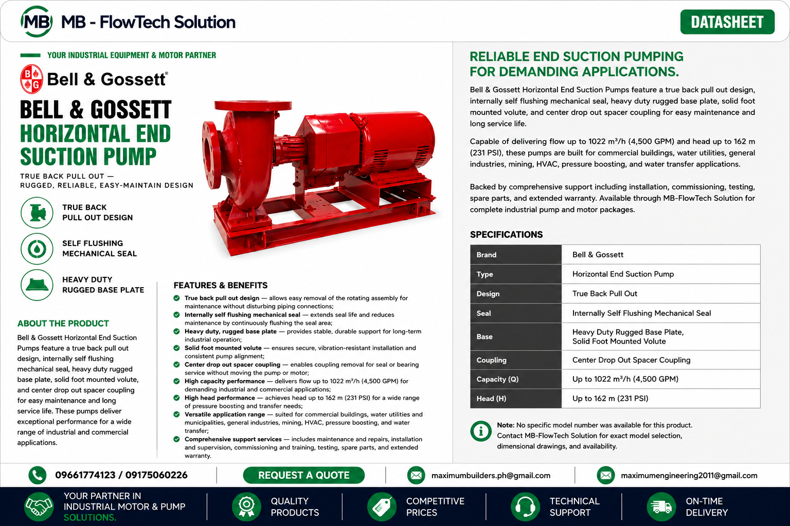 e-1510 Horizontal End Suction Brochure