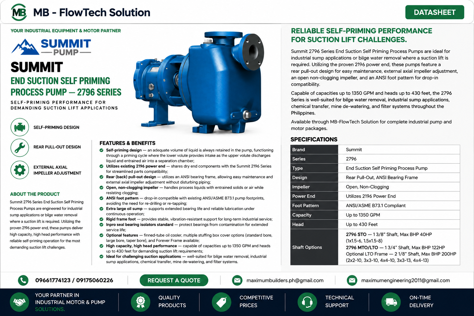 Self-Priming End Suction Brochure