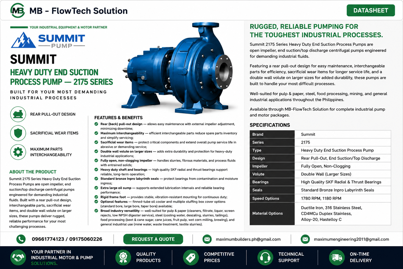 Rear Pull-Out End Suction Brochure