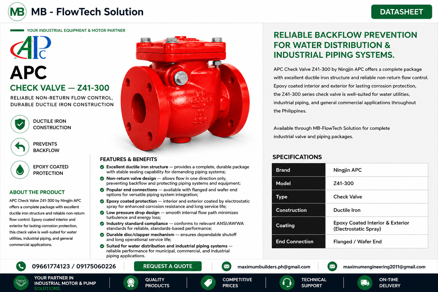 Check Valve – Z41-300 Brochure