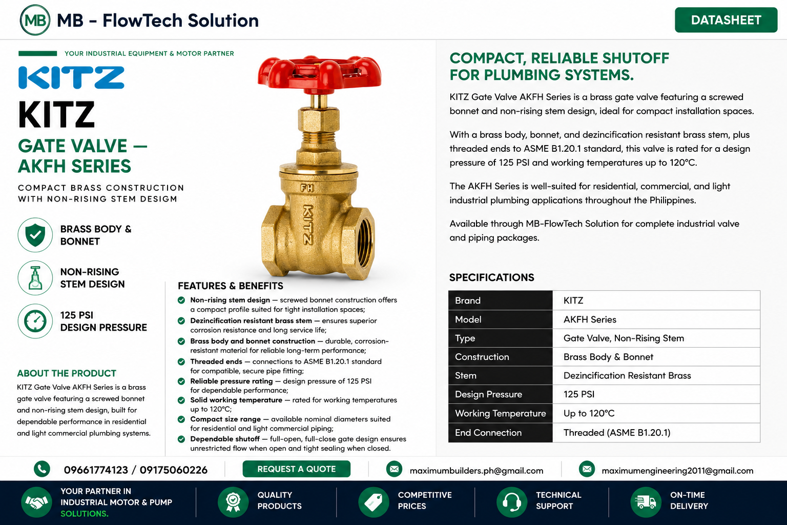 Gate Valve – AKFH SERIES Brochure