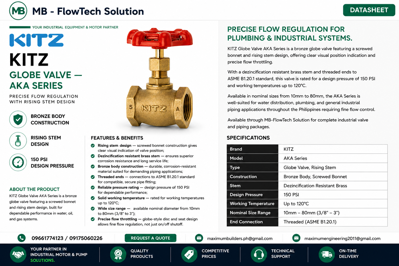 Globe Valve – AKA SERIES Brochure